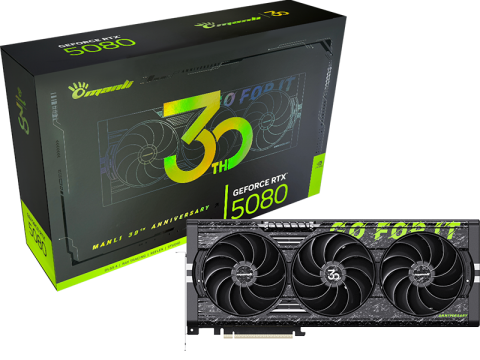 Manli 30th Anniversary Edition GeForce RTX 5080 OC 16GB GDDR7